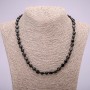 Agate Bead Necklace - Faceted, diameter 7x9mm (±), length 48cm