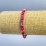 Bracelet Multicolored Tourmaline natural stone faceted cube, diameter 5x5mm±, length 18cm (stretch)