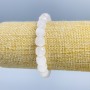 Bracelet Mountain Crystal Natural Stone Faceted Cube, diameter 9x9mm, length 18cm (stretch)