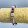 Tourmaline Natural Stone Beaded Cubic Bracelet, diameter 9×9 mm ±, length 18 cm (stretch)