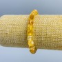 Bracelet Citrine Natural Stone Faceted Cube, 7x7mm, length 18cm (stretch)