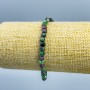 Bracelet Zoisite Natural Stone Faceted Cube, 4×4 mm diamonds, length 18 cm (stretch)