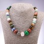 Assorted Rondelle Necklace with Increasing Size, diameter 10x6mm-17x13mm, length 46cm