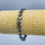 Hematite Cross Bracelet, 8x8x3 mm cross beads, length 18 cm (stretch)