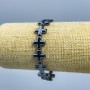 Hematite Cross Bracelet, diameter 12.5×12.5×4 mm ±, length 18 cm (stretch)