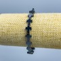 Hematite Cross Bracelet, diameter 10.5×8.5 mm, 5 mm±, length 18 cm (stretch)