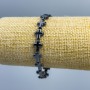 Hematite Cross Bracelet, diameter 10x8, 5mm±, length 18cm (stretch)