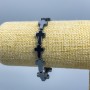 Hematite Cross Bracelet, 14x10mm diameter, length 18 cm (stretch)