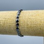 Hematite Oval Bracelet, 8×6×3 mm, ±, length 18 cm (stretch)