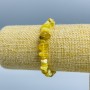 Yellow Agate Beaded Bracelet, Stretch 18 cm (elastic)