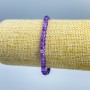 Bracelet Amethyst Natural Stone Faceted Rondelle, diameter 5x3mm±, length 18cm (stretch)