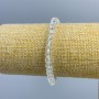 Bracelet Czech Crystal Transparent Faceted Rondelle, 6x5mm, stretchy, length 18cm