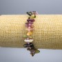 Tourmaline Chip Bracelet "Needle", diameter 12x3mm± with beads, diameter ~2mm, length 18cm (stretch)