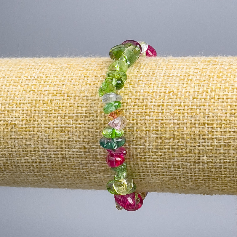 Bracelet Assorted Crumbs, diameter 7×3 mm ±, length 18 cm (stretch)