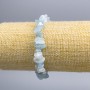 Aquamarine Micro Bead Bracelet, diameter 7×3mm ±, length 18cm (stretch)
