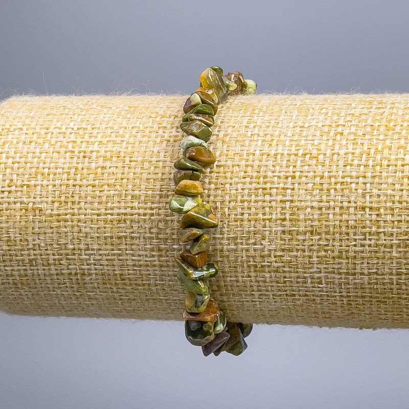 Bracelet Jasper Multicolor Chip, diameter 8x3mm+-, length 18cm (stretch)