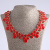 Necklace with red enamel "Couture", length 53 cm, metal color "gold"