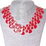Gate-style Necklace in Red Enamel Metal