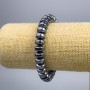 Hematite Bead Bracelet smooth rondelle, diameter 10x6mm, length 18cm (stretch)