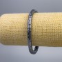 Hematite Zigzag Bracelet, diameter 6×2mm±, length 18cm (stretch)