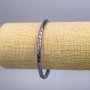 Hematite Zigzag Bracelet, 4x4mm ± beads, 18 cm length (stretch)