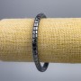 Hematite Zigzag Bracelet, 5×6 mm diameter ±, length 18 cm (stretch)
