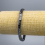 Hematite Bracelet Zigzag, 4x6mm beads, length 18 cm (stretch)