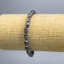 Bracelet Hematite Skull, diameter 6x8x6mm±, length 18cm (stretch)