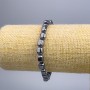 Hematite Baril Bracelet, diameter 8x7x5 mm ±, length 18 cm (stretch)