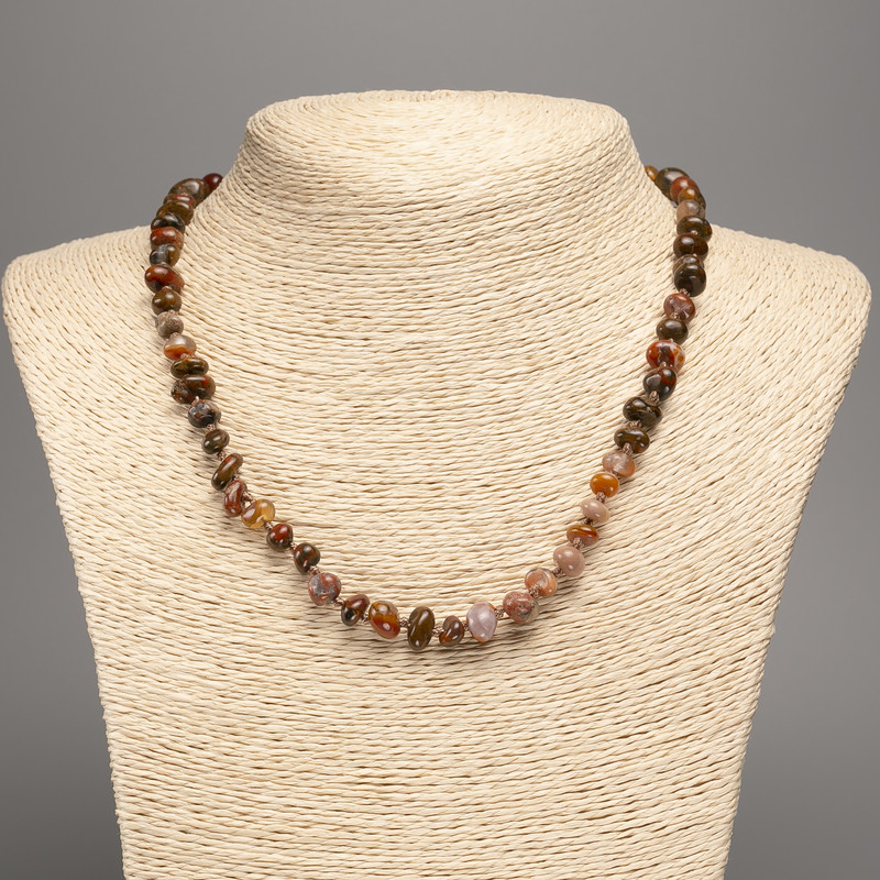 Jasper Bead Tumble (rounded) 8x5 mm ±, length 48 cm +