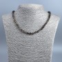 Beads from Smoky Topaz, faceted round bead, diameter 6+ mm, length 48 cm