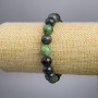 Bracelet with Zoisite beads Smooth round bead diameter 10+-mm, length 18 cm stretch