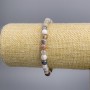 Bracelet made of Botswana agate natural stone, smooth round beads 6± mm, length 18 cm stretch