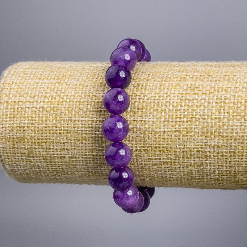 Sugilite Bracelet (single) Smooth Bead, 10+-mm diameter, 18cm length Stretch