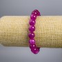 Bracelet "Tourmaline" (individual) raspberry smooth beads, diameter 10+-mm, length 18cm stretch