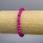 Bracelet "Tourmaline" (single) raspberry smooth bead, diameter 6+ mm, length 18 cm stretch