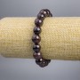 Garnet Stone Bracelet Smooth Bead, 10-11 mm diameter, 18 cm length stretchy