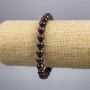 Garnet Stone Bracelet, smooth beads, 8+-mm diameter, 18 cm length, stretch