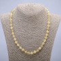 Citrine Beads Necklace, Smooth Round Beads Ø6mm, 45cm Length +