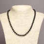 Sunstone Obsidian Bead Necklace, Smooth Round Beads 6mm Ø, Length 45cm