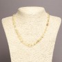 Rutilated Quartz Bead Necklace, faceted, diameter 8x6mm±, length 45cm±