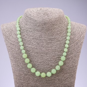 Necklace with Onyx Beads, diameter 6-10mm, length 47cm, knotted stringing, Onyx, length 47cm
