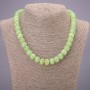Onyx Bead Necklace Smooth Rondelle, 12x9mm (±) Bead Diameter, 45cm Length