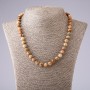 Landscape Jasper Beads Necklace, Faceted Round 8mm, 48cm length
