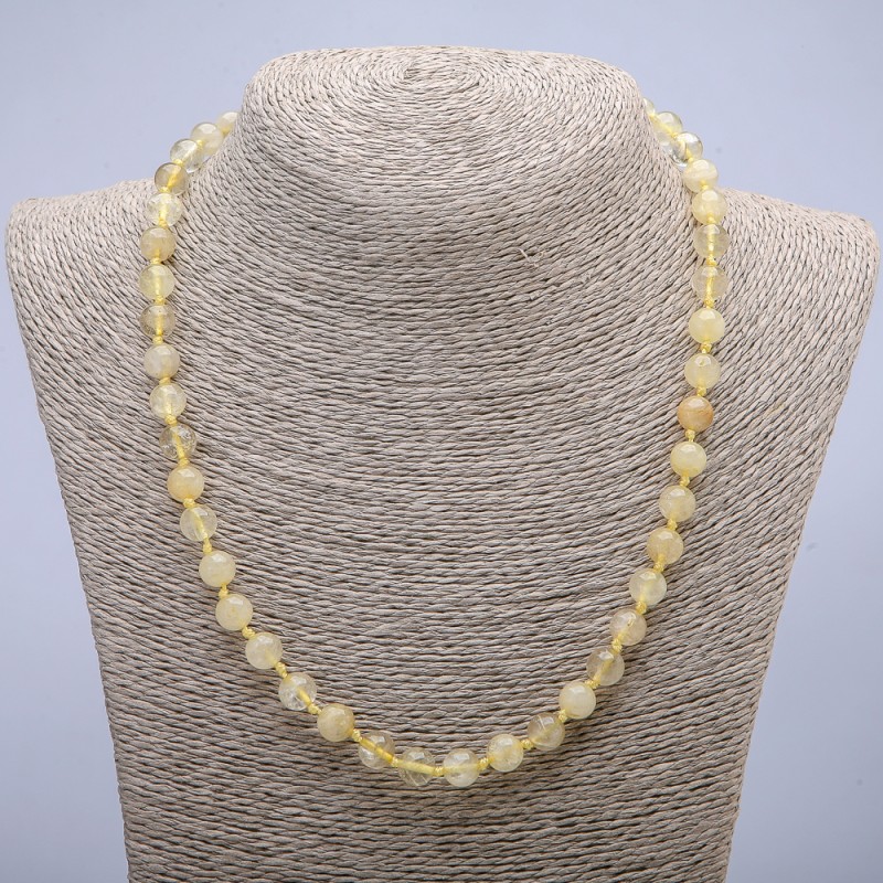 Citrine Beads Smooth Round 8mm, 45cm Length +