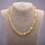 Rutilated Quartz Necklace Hairy Quartz Bead Round 10mm Diameter, 48cm Length