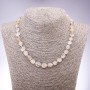 Rutilated Quartz Necklace with Hair-like Golden Inclusions, 7-9 mm Beads, 45 cm Length