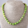 Variscite Necklace Light Green, Length 45cm, Diameter 9-10mm