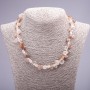 Necklace of natural gemstone Quartz hair quartz caramel galuting butterfly, diameter 8-10mm, length 46cm