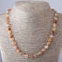 Necklace of Golden Rutile Quartz, 'Haliuvannya' (Hair-like) - 49 cm length, 7-11 mm ± diameter